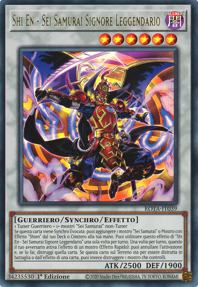 ROTA-IT039 Shi En - Sei Samurai Signore Leggendario ultra rara 1a Edizione (IT) -NEAR MINT-