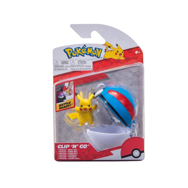 Clip 'N' Go Pikachu + Mega Ball (Great Ball) (EN)