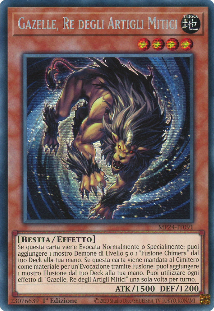 MP24-IT091 Gazelle, Re degli Artigli Mitici rara segreta prismatica 1a Edizione (IT) -NEAR MINT-