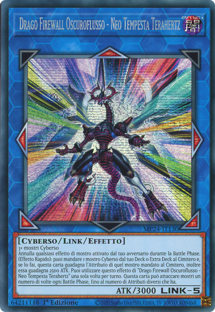 MP24-IT130 Drago Firewall Oscuroflusso - Neo Tempesta Terahertz rara segreta prismatica 1a Edizione (IT) -NEAR MINT-
