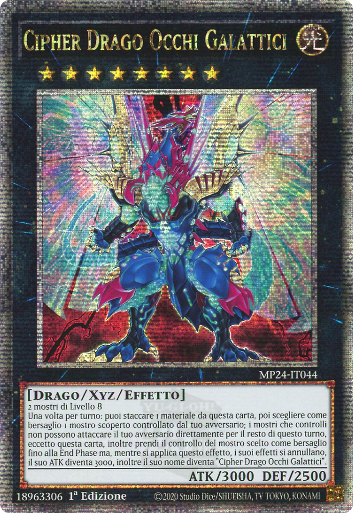 MP24-IT044 Cipher Drago Occhi Galattici rara segreta quarto di secolo 1a Edizione (IT) -NEAR MINT-