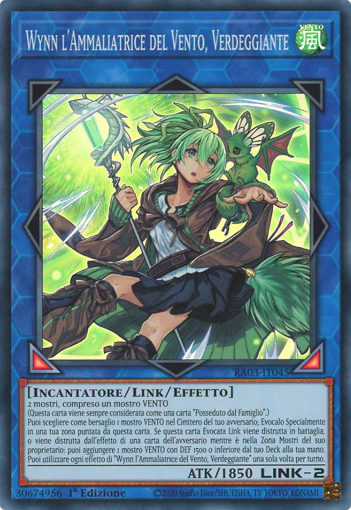 RA03-IT045 Wynn l'Ammaliatrice del Vento, Verdeggiante Super Rara 1a Edizione (IT) -NEAR MINT-