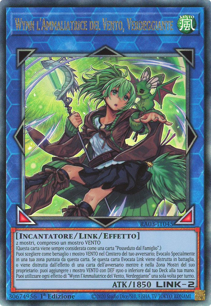 RA03-IT045 Wynn l'Ammaliatrice del Vento, Verdeggiante Rara Ultimate 1a Edizione (IT) -NEAR MINT-