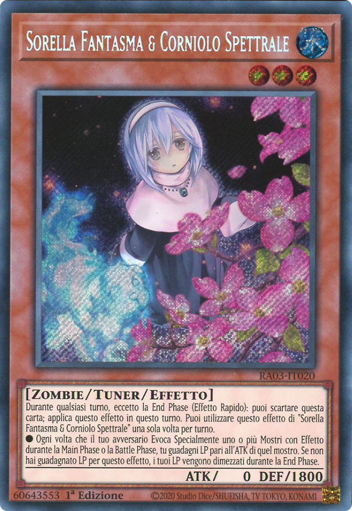 RA03-IT020 Sorella Fantasma & Corniolo Spettrale (Versione Alternativa) Rara Segreta 1a Edizione (IT) -NEAR MINT-