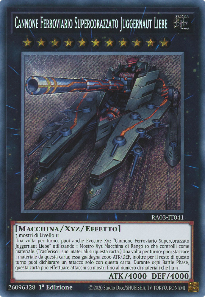 RA03-IT041 Cannone Ferroviario Supercorazzato Juggernaut Liebe Rara Segreta 1a Edizione (IT) -NEAR MINT-