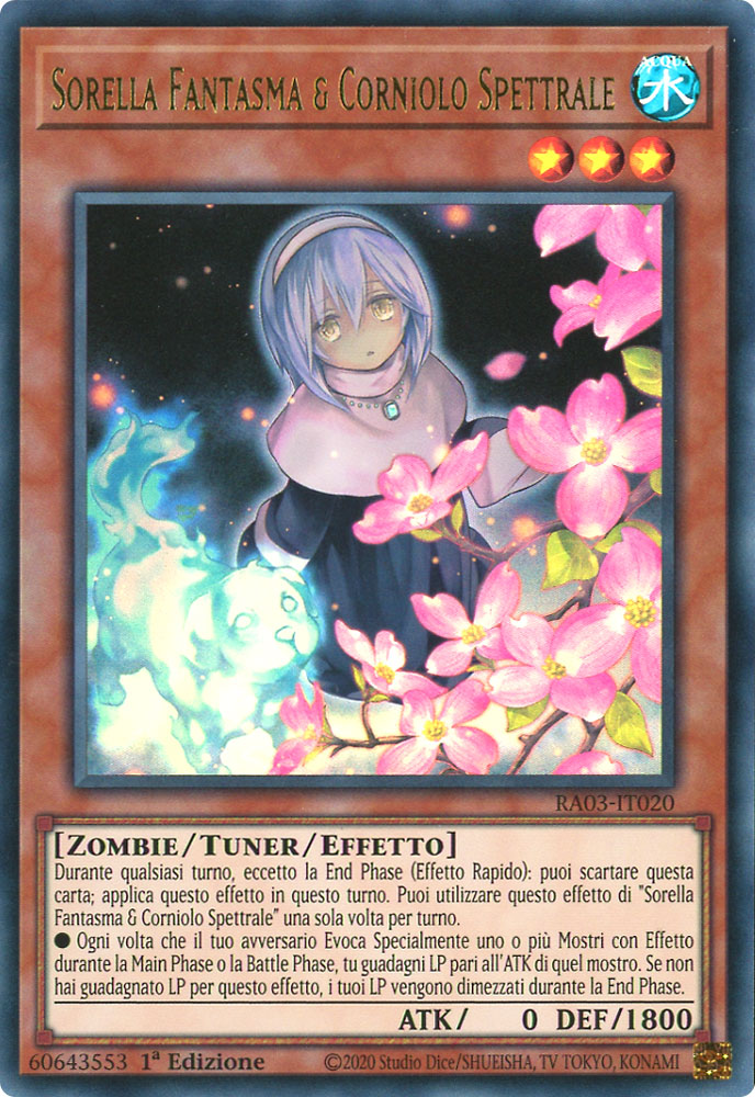 RA03-IT020 Sorella Fantasma & Corniolo Spettrale (Versione Alternativa) Ultra Rara 1a Edizione (IT) -NEAR MINT-