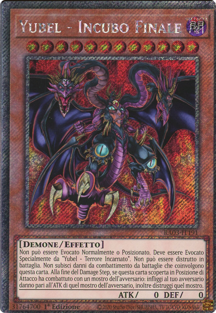 RA03-IT191 Yubel - Incubo Finale Platinum Segreta 1a Edizione (IT) -NEAR MINT-