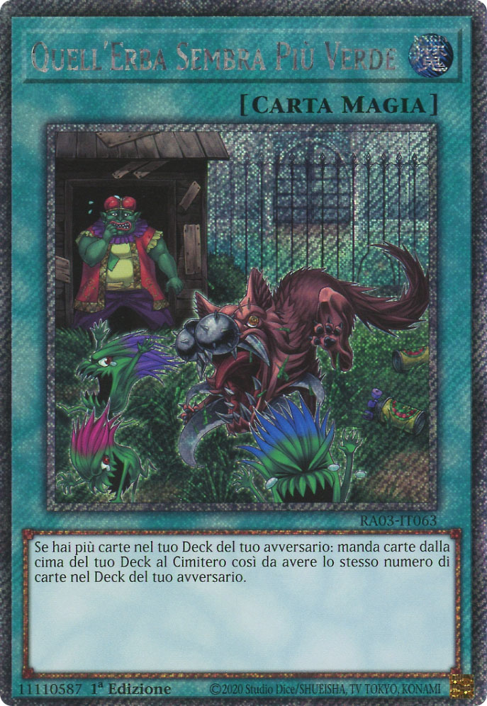 RA03-IT063 Quell'Erba Sembra Piu' Verde Platinum Segreta 1a Edizione (IT) -NEAR MINT-