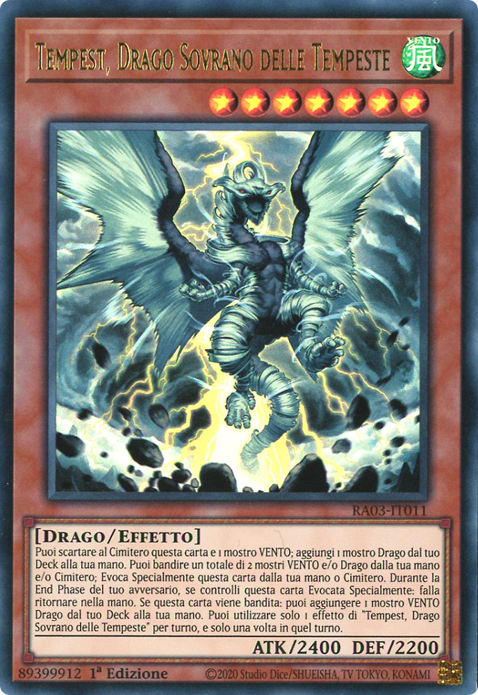 RA03-IT011 Tempest, Drago Sovrano delle Tempeste Ultra Rara 1a Edizione (IT) -NEAR MINT-