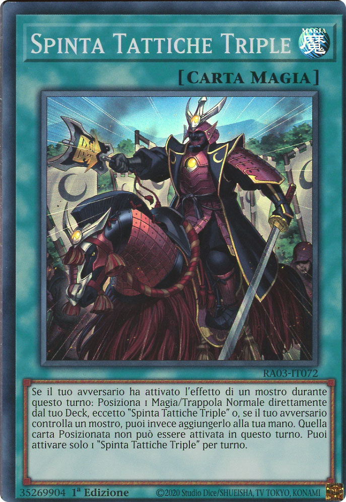 RA03-IT072 Spinta Tattiche Triple Super Rara 1a Edizione (IT) -NEAR MINT-