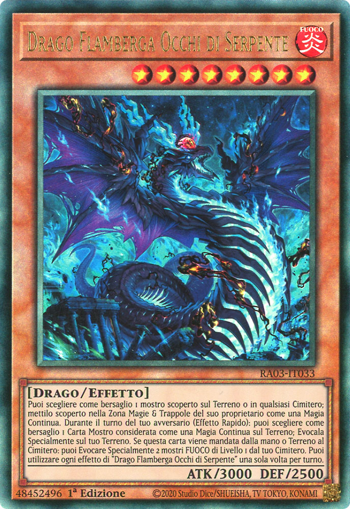 RA03-IT033 Drago Flamberga Occhi di Serpente Rara Ultimate 1a Edizione (IT) -NEAR MINT-