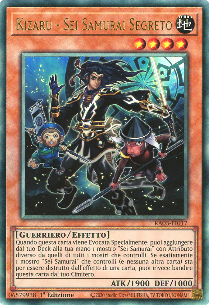 RA03-IT017 Kizaru - Sei Samurai Segreto Rara Ultimate 1a Edizione (IT) -NEAR MINT-