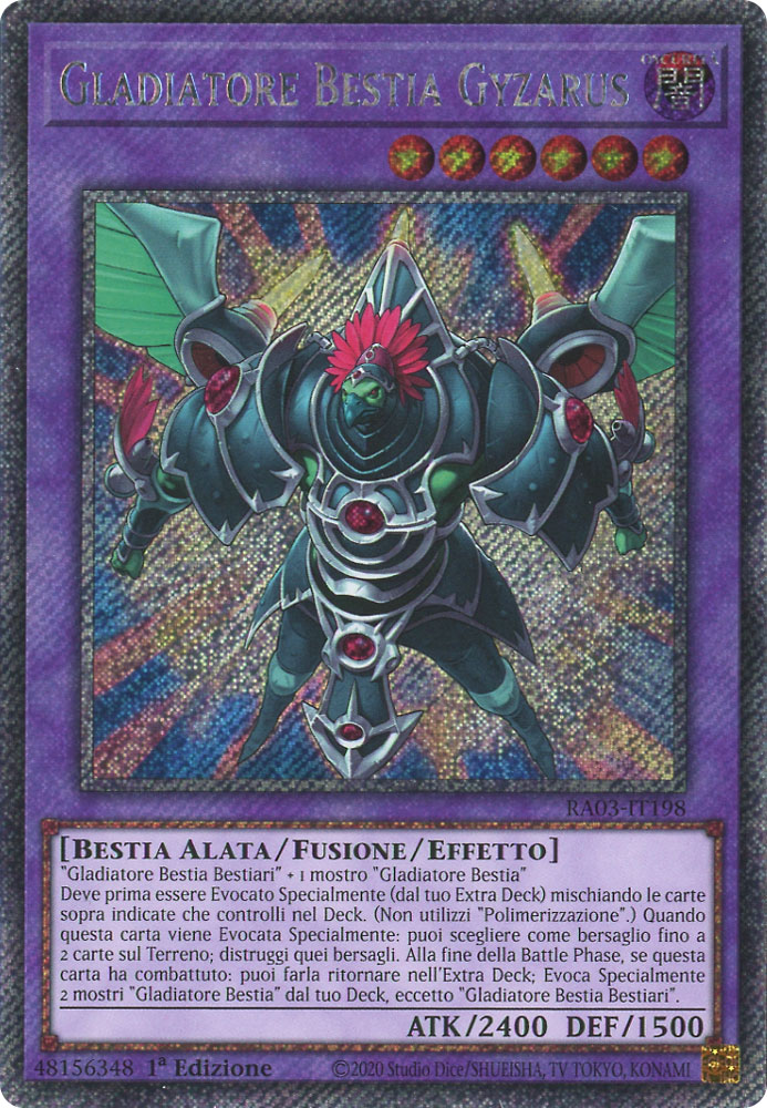 RA03-IT198 Gladiatore Bestia Gyzarus Platinum Segreta 1a Edizione (IT) -NEAR MINT-