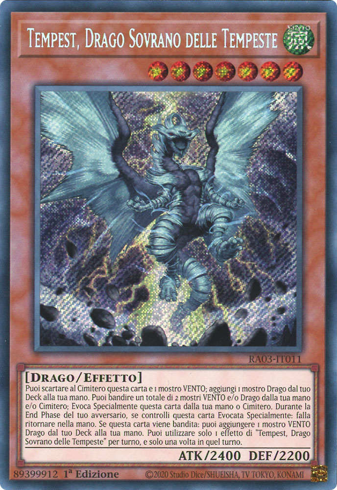 RA03-IT011 Tempest, Drago Sovrano delle Tempeste Rara Segreta 1a Edizione (IT) -NEAR MINT-