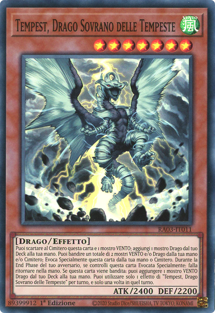 RA03-IT011 Tempest, Drago Sovrano delle Tempeste Super Rara 1a Edizione (IT) -NEAR MINT-