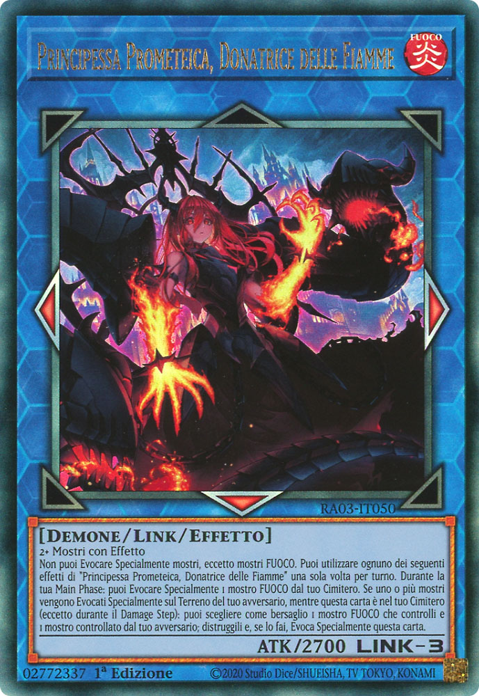 RA03-IT050 Principessa Prometica, Donatrice delle Fiamme Rara Ultimate 1a Edizione (IT) -NEAR MINT-
