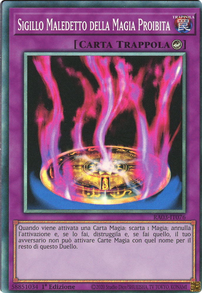 RA03-IT076 Sigillo Maledetto della Magia Proibita Rara Collector 1a Edizione (IT) -NEAR MINT-