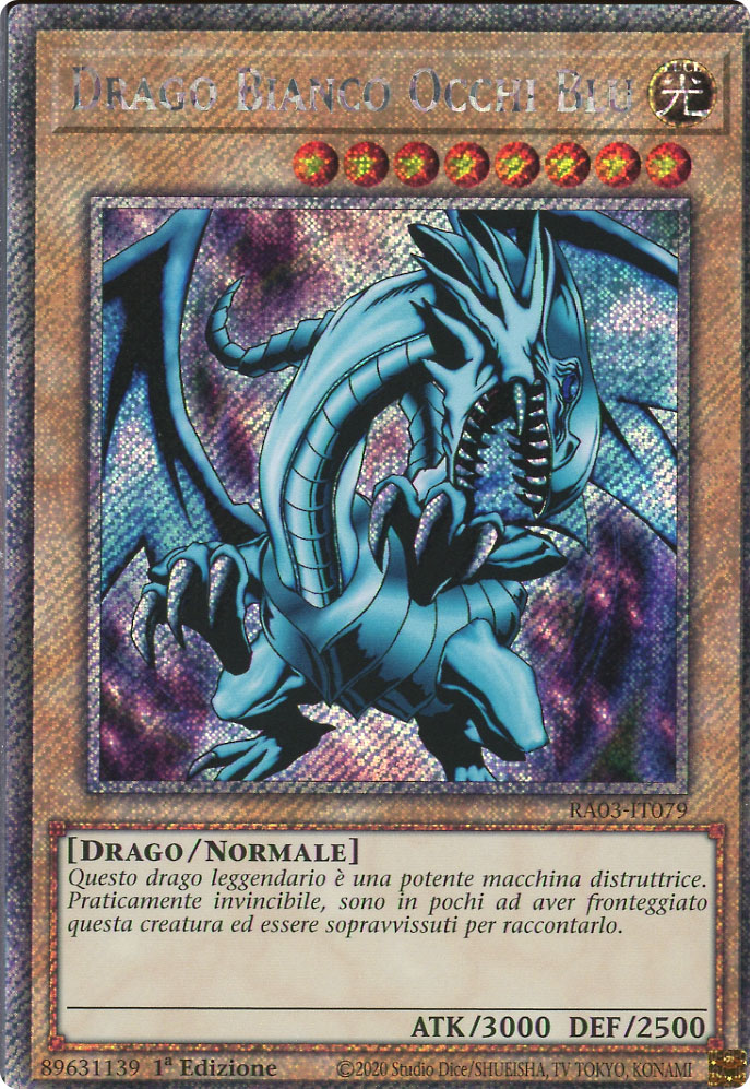 RA03-IT079 Drago Bianco Occhi Blu Platinum Segreta 1a Edizione (IT) -NEAR MINT-