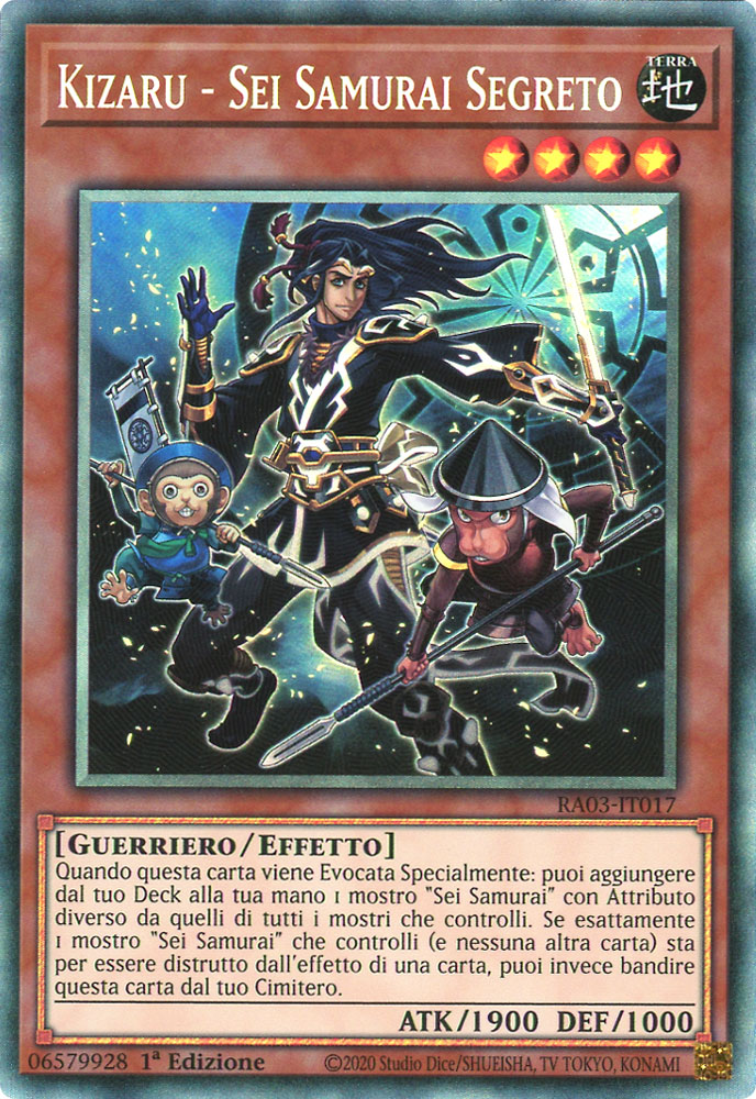 RA03-IT017 Kizaru - Sei Samurai Segreto Rara Collector 1a Edizione (IT) -NEAR MINT-