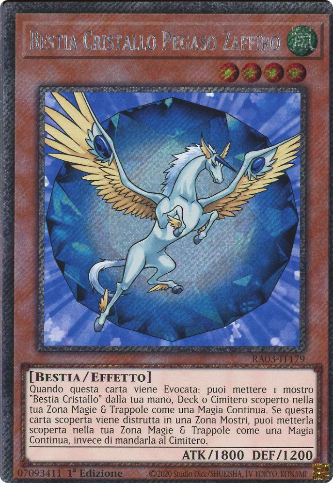 RA03-IT179 Bestia Cristallo Pegaso Zaffiro Platinum Segreta 1a Edizione (IT) -NEAR MINT-