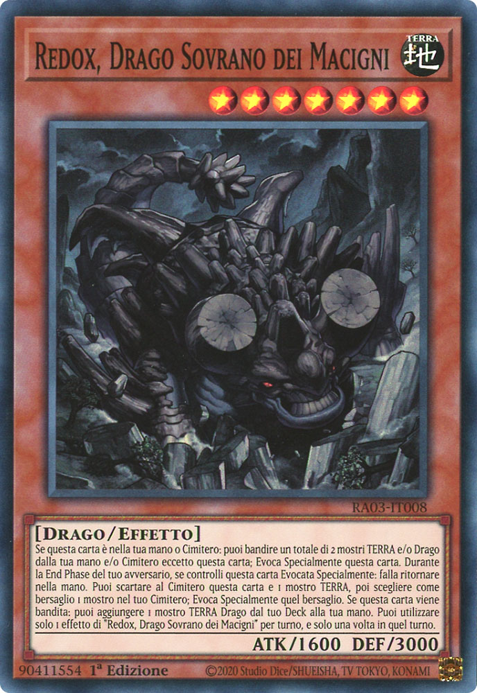 RA03-IT008 Redox, Drago Sovrano dei Macigni Super Rara 1a Edizione (IT) -NEAR MINT-