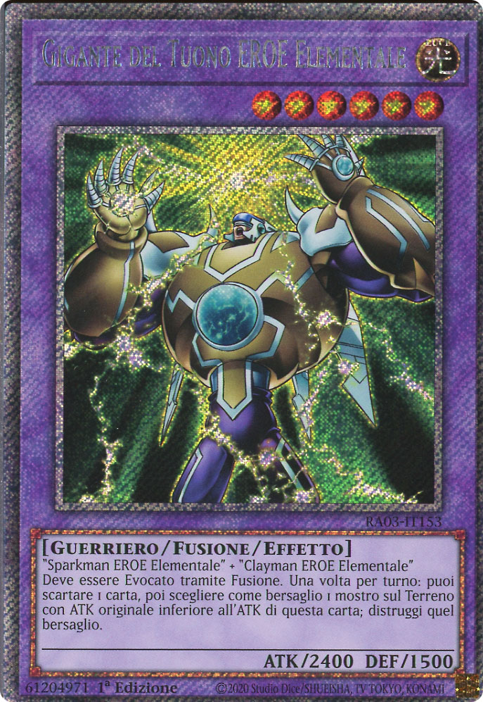 RA03-IT153 Gigante del Tuono EROE Elementale Platinum Segreta 1a Edizione (IT) -NEAR MINT-