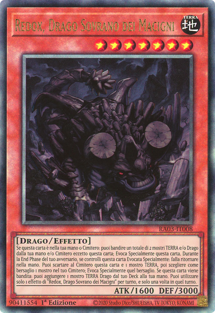 RA03-IT008 Redox, Drago Sovrano dei Macigni Rara Ultimate 1a Edizione (IT) -NEAR MINT-