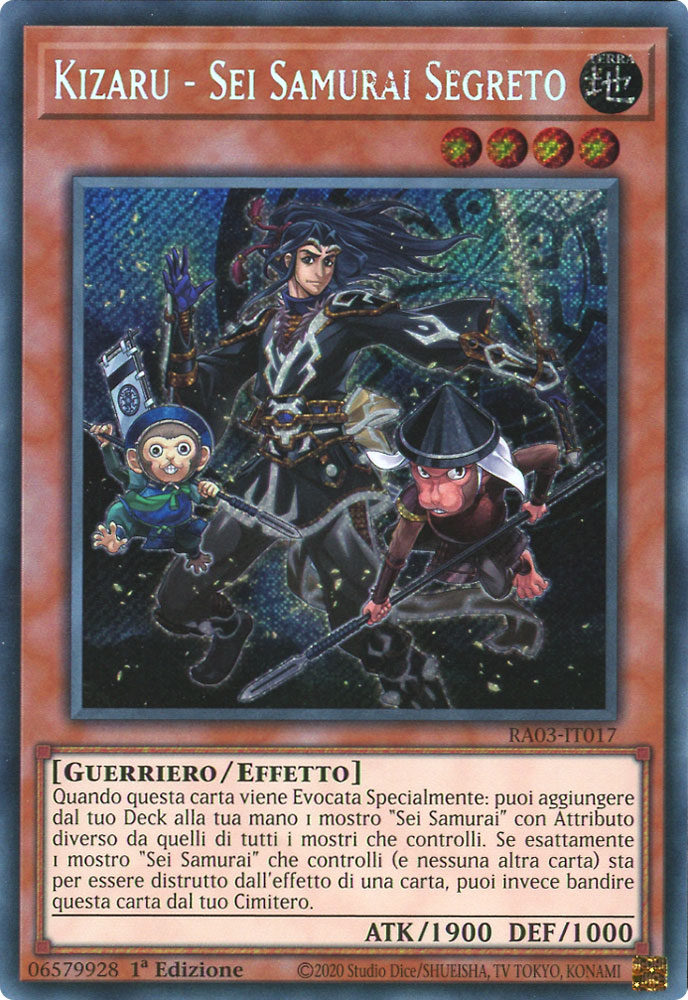 RA03-IT017 Kizaru - Sei Samurai Segreto Rara Segreta 1a Edizione (IT) -NEAR MINT-