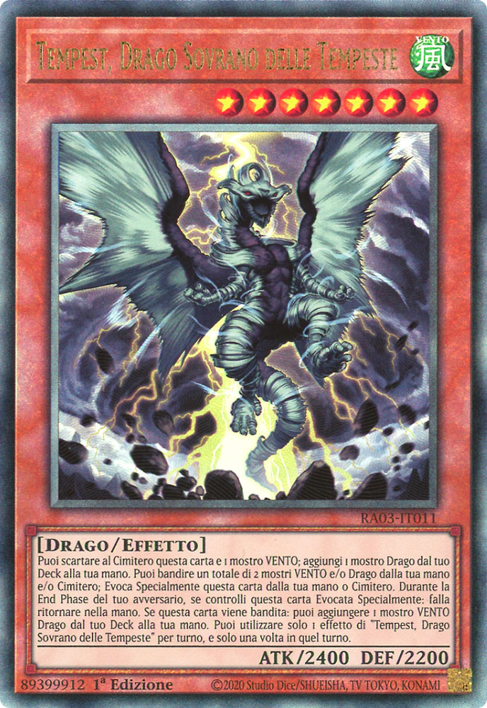 RA03-IT011 Tempest, Drago Sovrano delle Tempeste Rara Ultimate 1a Edizione (IT) -NEAR MINT-