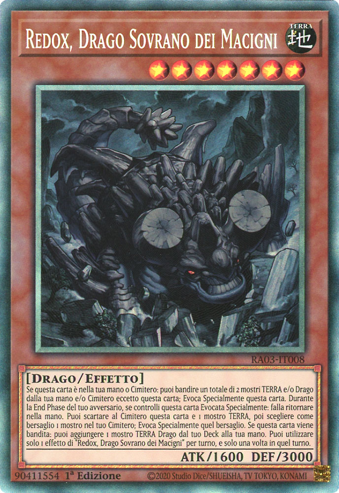 RA03-IT008 Redox, Drago Sovrano dei Macigni Rara Collector 1a Edizione (IT) -NEAR MINT-