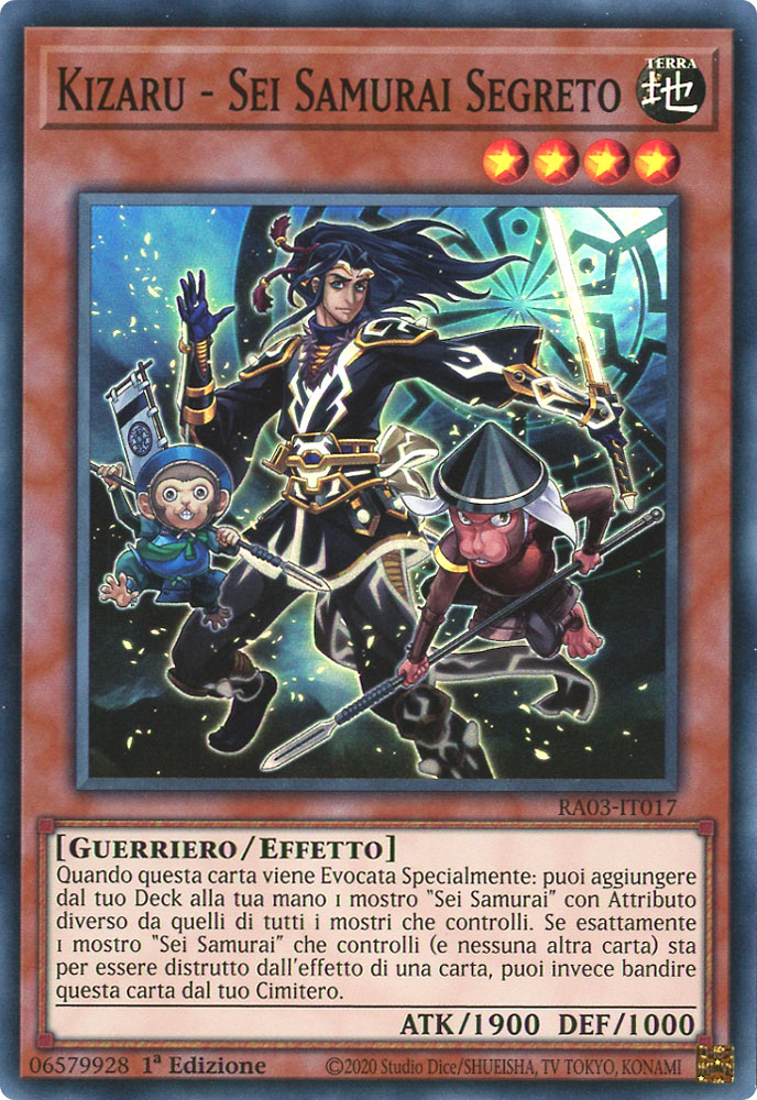 RA03-IT017 Kizaru - Sei Samurai Segreto Super Rara 1a Edizione (IT) -NEAR MINT-
