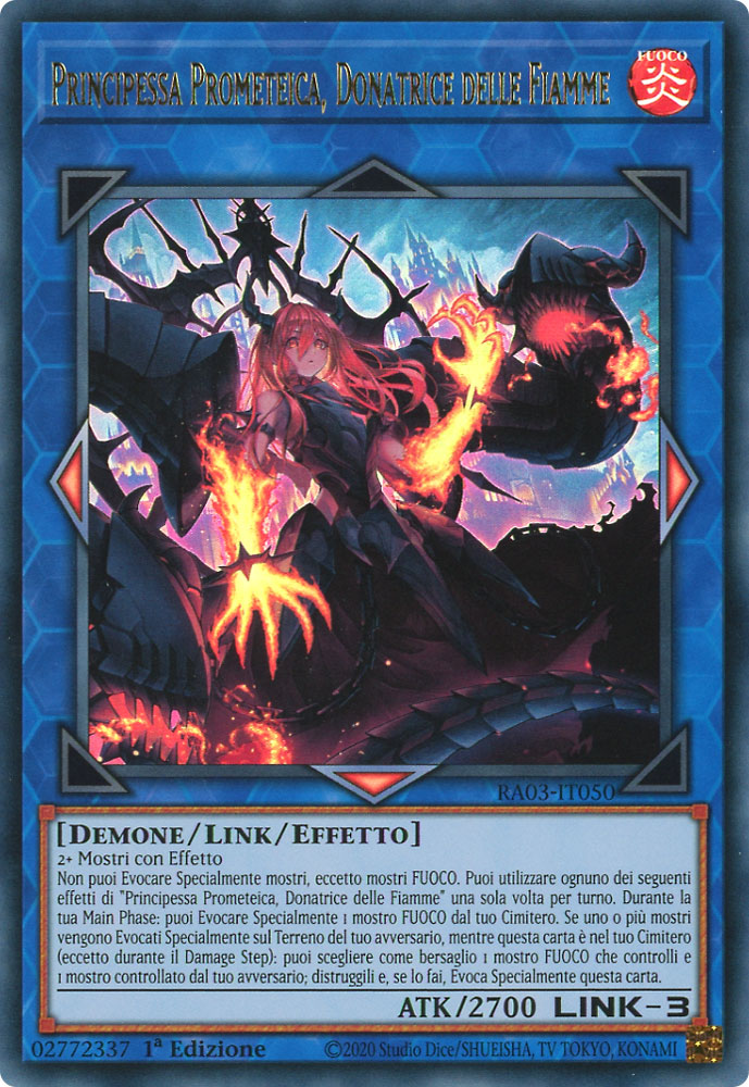 RA03-IT050 Principessa Prometica, Donatrice delle Fiamme Ultra Rara 1a Edizione (IT) -NEAR MINT-