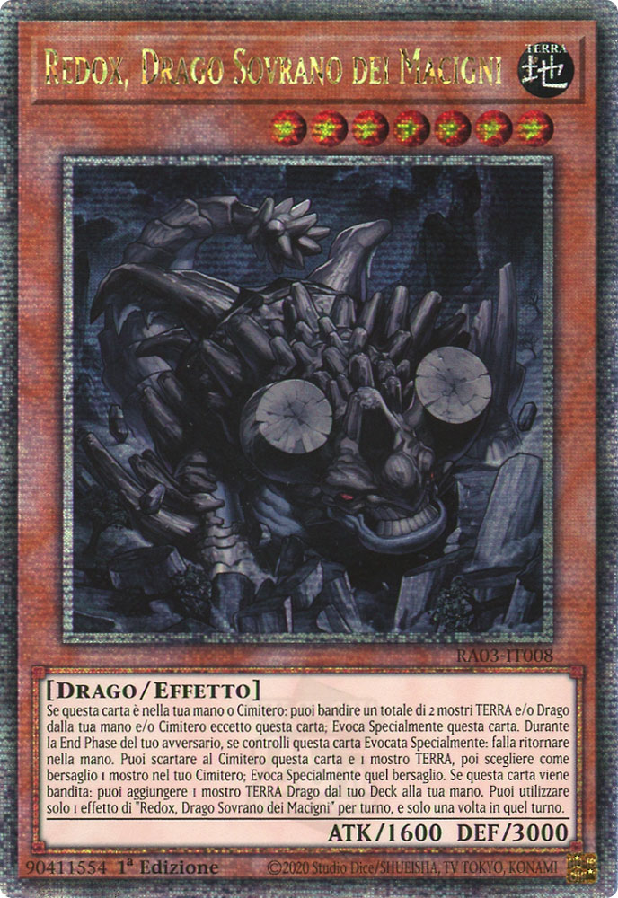 RA03-IT008 Redox, Drago Sovrano dei Macigni Rara Segreta Quarto di Secolo 1a Edizione (IT) -NEAR MINT-