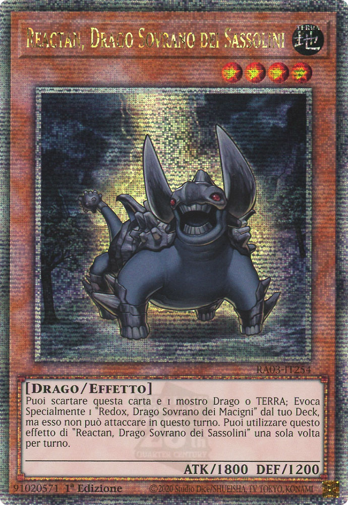 RA03-IT254 Reactan, Drago Sovrano dei Sassolini Rara Segreta Quarto di Secolo 1a Edizione (IT) -NEAR MINT-
