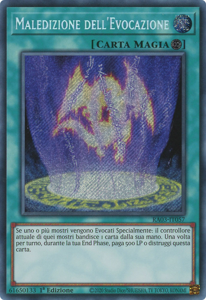 RA03-IT057 Maledizione dell'Evocazione Rara Segreta 1a Edizione (IT) -NEAR MINT-