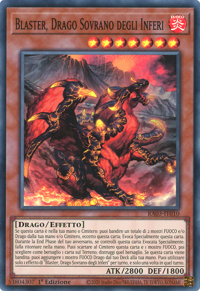 RA03-IT010 Blaster, Drago Sovrano degli Inferi Super Rara 1a Edizione (IT) -NEAR MINT-