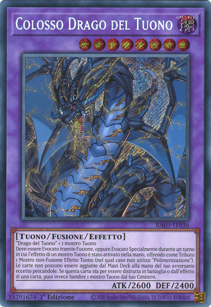 RA03-IT036 Colosso Drago del Tuono Rara Segreta 1a Edizione (IT) -NEAR MINT-
