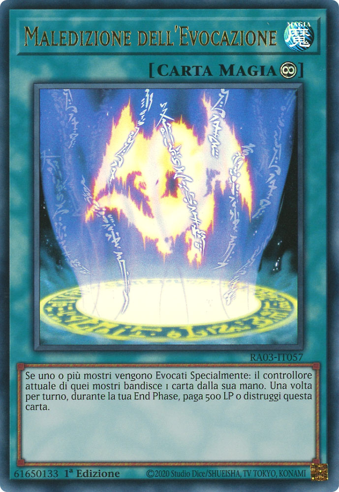 RA03-IT057 Maledizione dell'Evocazione Ultra Rara 1a Edizione (IT) -NEAR MINT-