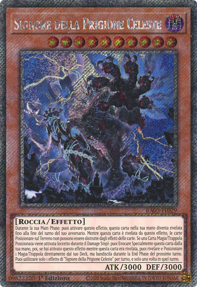 RA03-IT029 Signore della Prigione Celeste Platinum Segreta 1a Edizione (IT) -NEAR MINT-