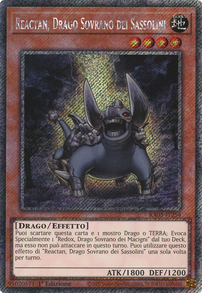 RA03-IT254 Reactan, Drago Sovrano dei Sassolini Platinum Segreta 1a Edizione (IT) -NEAR MINT-
