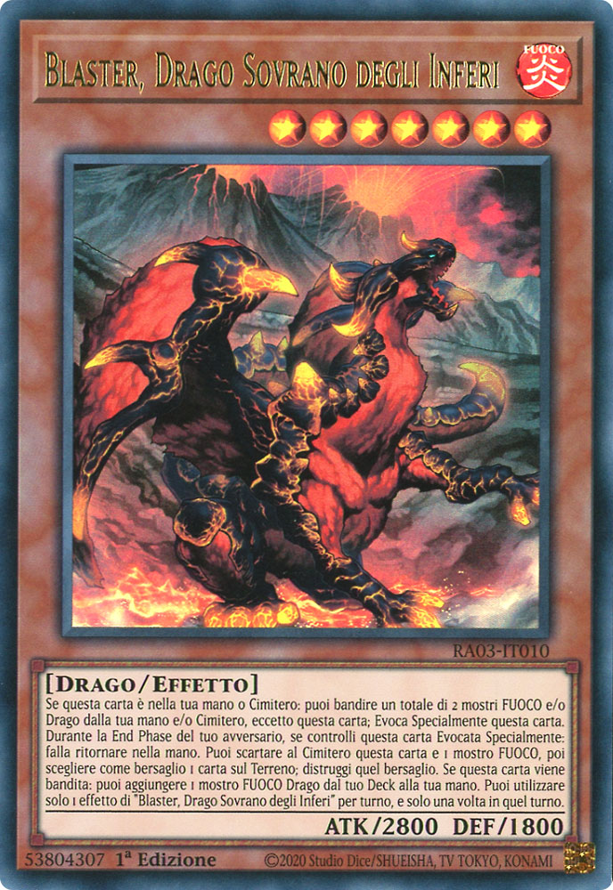 RA03-IT010 Blaster, Drago Sovrano degli Inferi Ultra Rara 1a Edizione (IT) -NEAR MINT-
