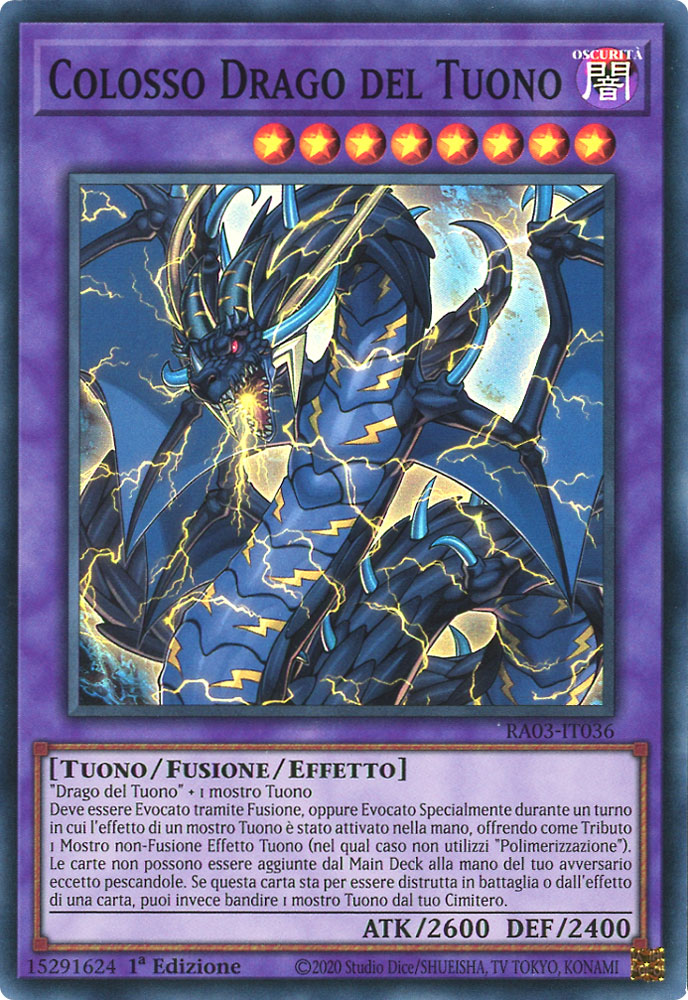 RA03-IT036 Colosso Drago del Tuono Super Rara 1a Edizione (IT) -NEAR MINT-