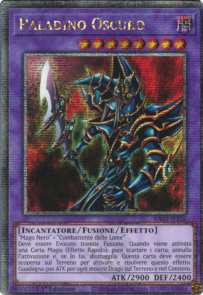 RA03-IT126 Paladino Oscuro Rara Segreta Quarto di Secolo 1a Edizione (IT) -NEAR MINT-