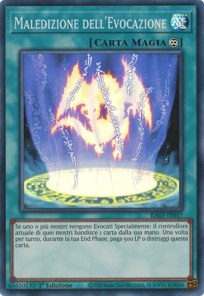 RA03-IT057 Maledizione dell'Evocazione Super Rara 1a Edizione (IT) -NEAR MINT-