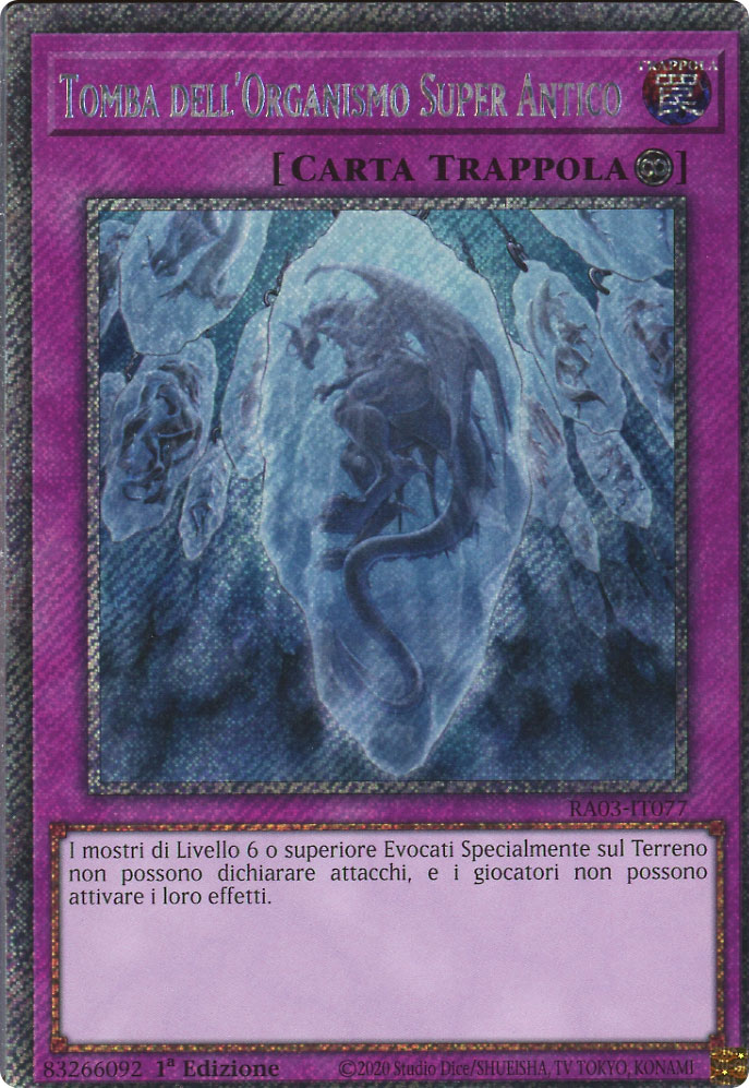 RA03-IT077 Tomba dell'Organismo Super Antico Platinum Segreta 1a Edizione (IT) -NEAR MINT-