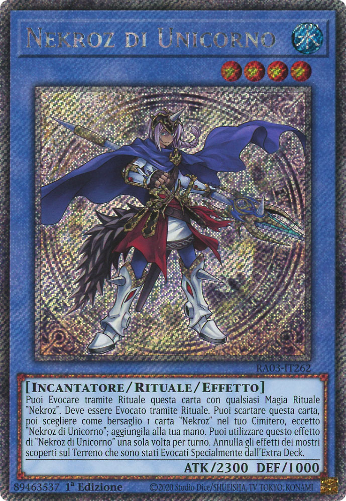 RA03-IT262 Nekroz di Unicorno Platinum Segreta 1a Edizione (IT) -NEAR MINT-