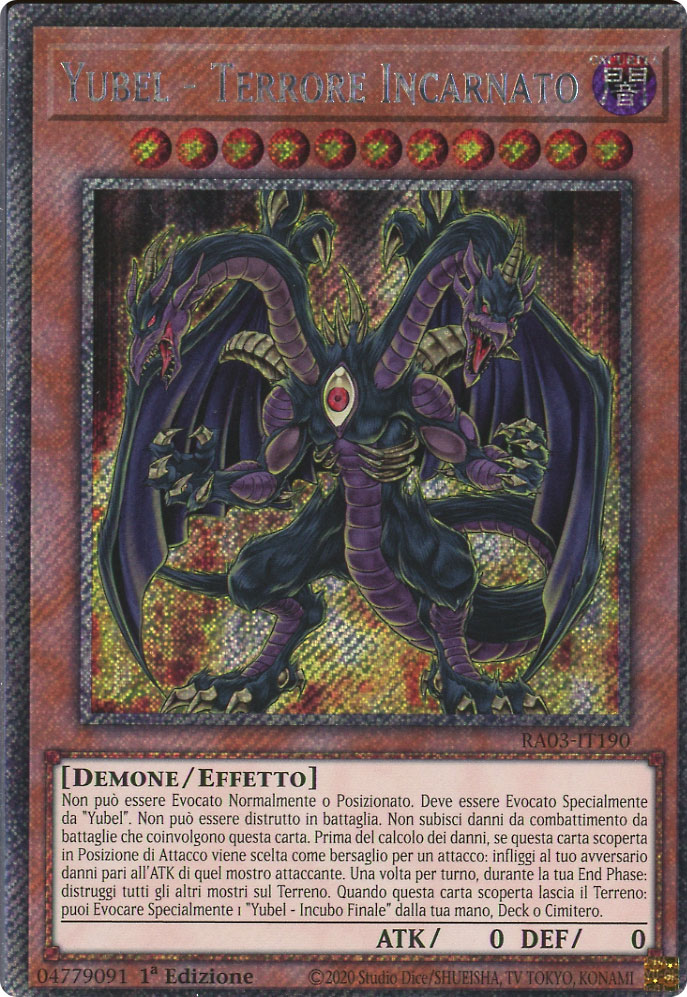 RA03-IT190 Yubel - Terrore Incarnato Platinum Segreta 1a Edizione (IT) -NEAR MINT-