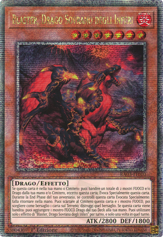 RA03-IT010 Blaster, Drago Sovrano degli Inferi Rara Segreta Quarto di Secolo 1a Edizione (IT) -NEAR MINT-