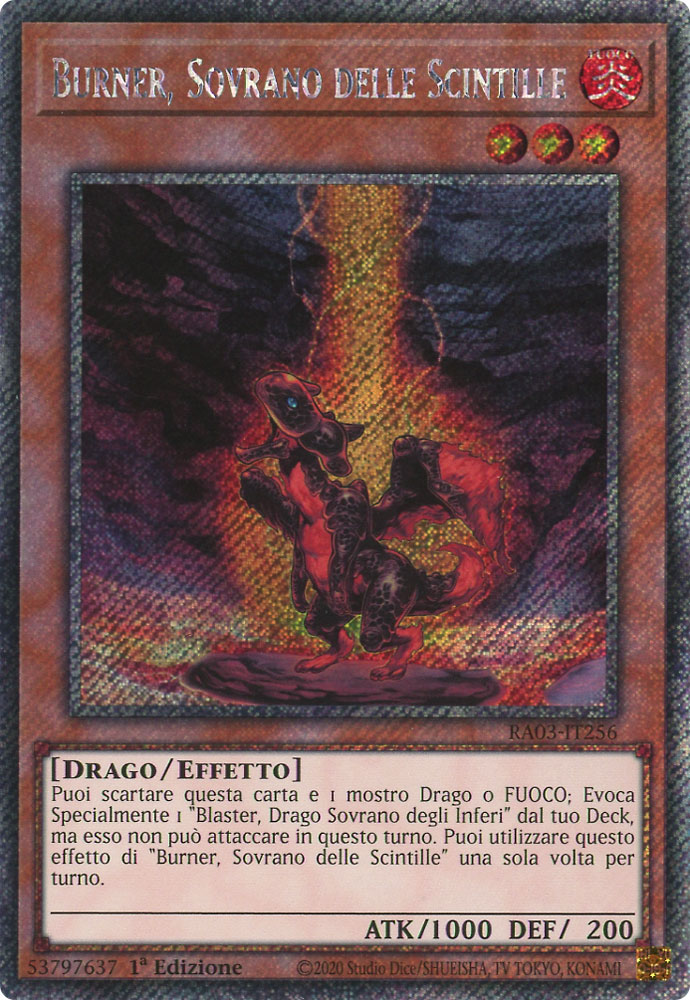 RA03-IT256 Burner, Sovrano delle Scintille Platinum Segreta 1a Edizione (IT) -NEAR MINT-