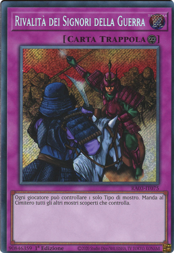 RA03-IT075 Rivalita' dei Signori della Guerra Rara Segreta 1a Edizione (IT) -NEAR MINT-